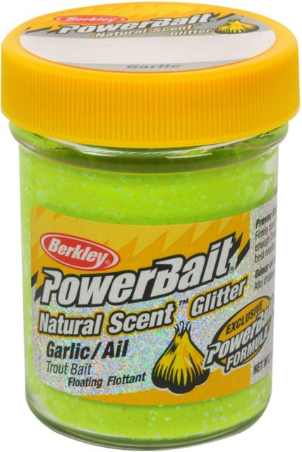 Berkley PowerBait Natural Scent Glitter Trout Bait Garlic Yellow 176941