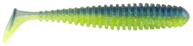 Berkley PowerBait Power Swimmer 4.3in Ripple Body with Paddle Tail Swim Bait 6 ct. Electric Blue Chart. PBCPS4-EBS
