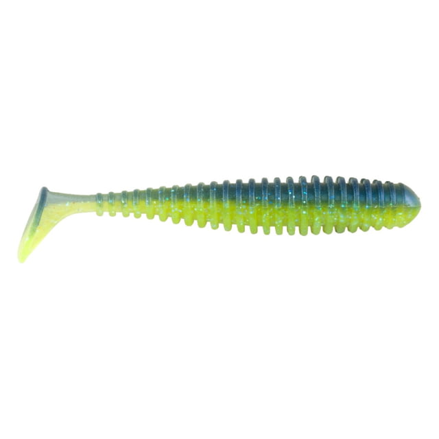 Berkley Berkley PowerBait Power Swimmer Swimbaits 4.3in 6 Pack Electric Blue Chartreuse