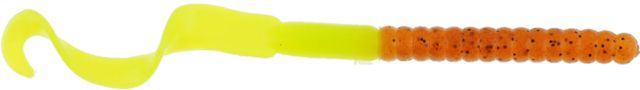 Berkley PowerBait Power Worm Lure 7in. Pumpkin Chartreuse 178930