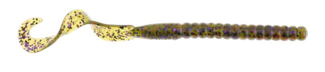 Berkley PowerBait Power Worm Lure 7in. Watermelon Purple Red Fleck 178941