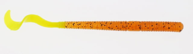Berkley Berkley PowerBait Power Worms Soft Bait 4in 15 Pack Pumpkin Chartreuse