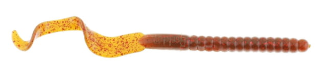 Berkley Berkley PowerBait Power Worms Soft Bait 7in 13 Pack Motor Oil Red Fleck
