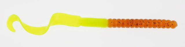 Berkley Berkley PowerBait Power Worms Soft Bait 7in 13 Pack Pumpkin Chartreuse