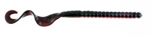 Berkley Berkley PowerBait Power Worms Soft Bait 7in 13 Pack Red Shad Green Glitter
