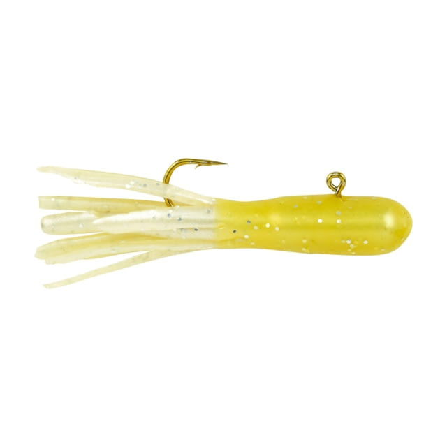 Berkley PowerBait Pre-Rigged Atomic Tubes Soft Bait 1/16 oz Yellow Pearl Silver Fleck