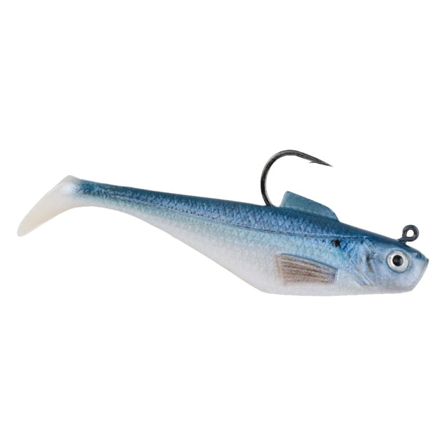 Berkley Berkley PowerBait Pre-Rigged Swim Shad Soft Bait 3in 5 Pack HD Blueback Herring