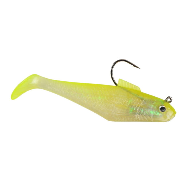 Berkley Berkley PowerBait Pre-Rigged Swim Shad Soft Bait 3in 5 Pack Shiner Chartreuse
