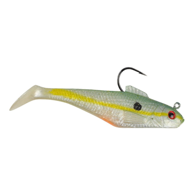 Berkley Berkley PowerBait Pre-Rigged Swim Shad Soft Bait 4in 3 Pack Chartreuse Shad