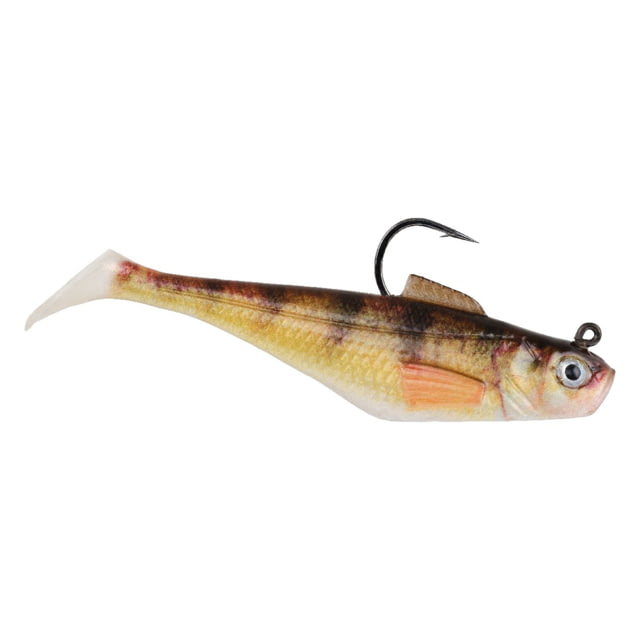 Berkley Berkley PowerBait Pre-Rigged Swim Shad Soft Bait 4in 3 Pack HD Yellow Perch