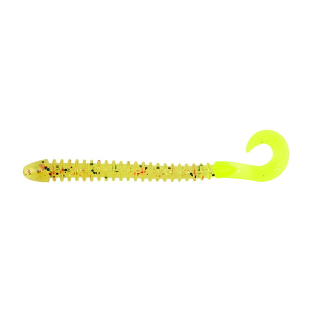 Berkley PowerBait Rib Worm Soft Bait Lures 10 Pack 4in Gold Cracker/Chartreuse 4in PBBRW4-GCCH