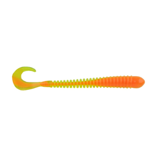 Berkley Berkley PowerBait Rib Worm Soft Bait Lures 4in 10 Pack Citrus Punch