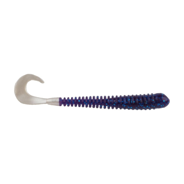 Berkley Berkley PowerBait Rib Worm Soft Bait Lures 4in 10 Pack Electric Blue/White
