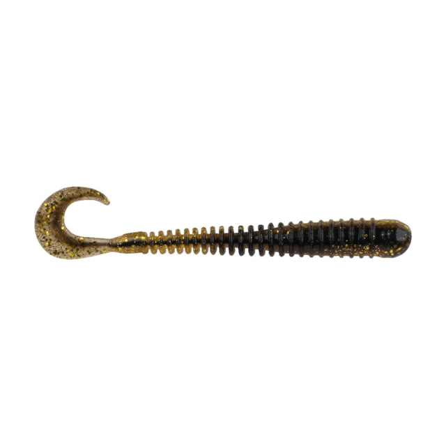 Berkley Berkley PowerBait Rib Worm Soft Bait Lures 4in 10 Pack Midnight Shine
