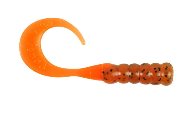 Berkley Berkley PowerBait Ribbontail Grubs 3in 15 Pack Pumpkinseed/Fluorescent Orange