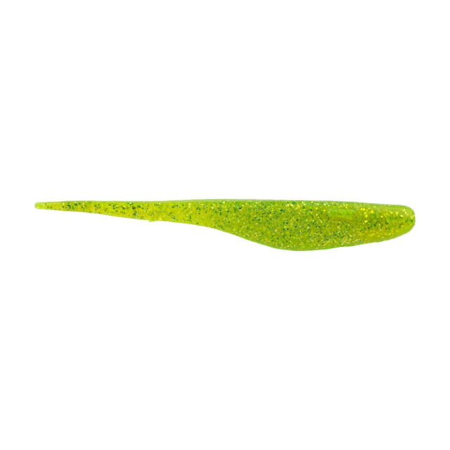 Berkley Berkley PowerBait Saltwater Bonga Shad Soft Bait Lures 5in 10 Pack Chartreuse Silver Flash