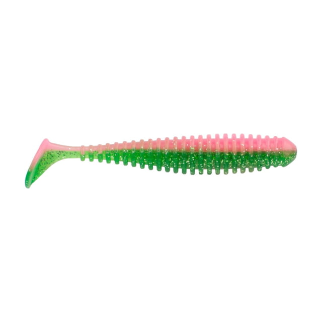Berkley Berkley PowerBait Saltwater Power Swimmer Soft Bait Lures 3.3in 8 Pack Electric Chicken