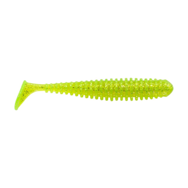 Berkley Berkley PowerBait Saltwater Power Swimmer Soft Bait Lures 4.3in 6 Pack Chartreuse Silver Flash