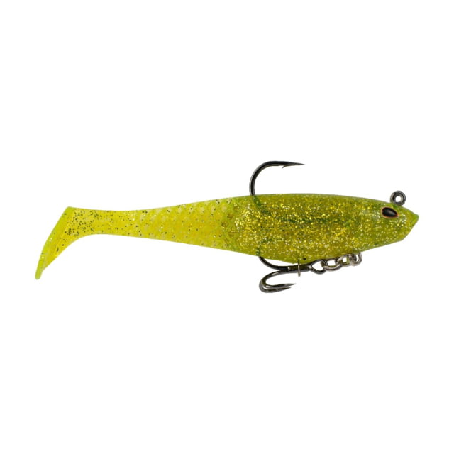Berkley Berkley PowerBait Saltwater Pre-Rigged Cullshad Soft Bait 6in Chartreuse Flash