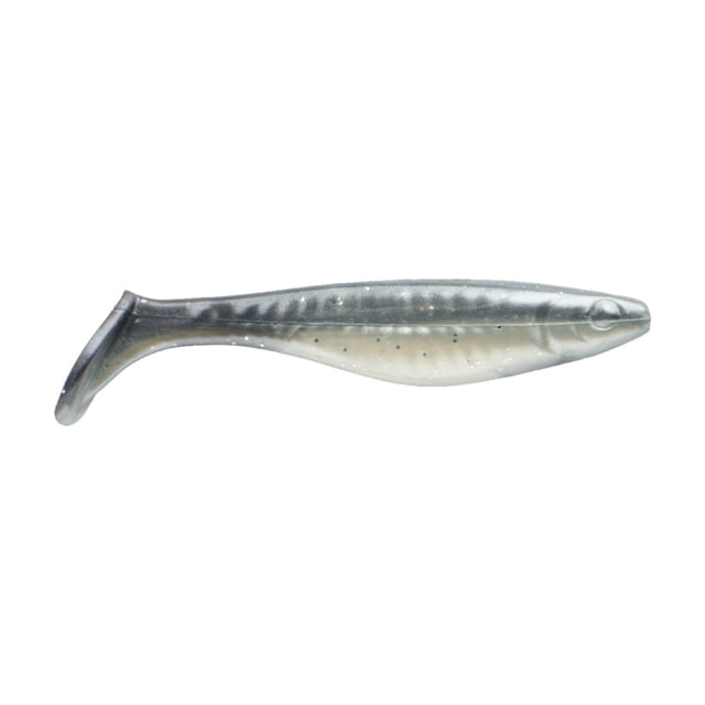 Berkley Berkley PowerBait Saltwater The Champ Swimmer Soft Bait Lures 6 Pack 3.8in Black Shad