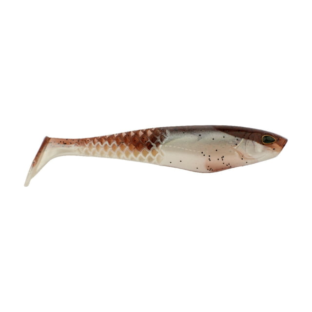 Berkley Berkley PowerBait Unrigged CullShad Soft Bait 5in 3 Pack Green Pumpkin Pearl White