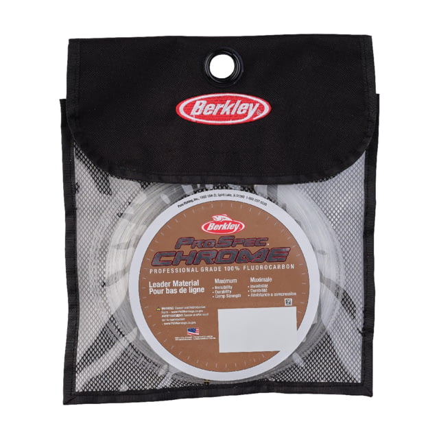 Berkley Berkley ProSpec Chrome 100percent Fluoro Leader Line 0.057in/1.45mm 180lb/81.6kg 33yd/30m Clear 0.057 in/1.45 mm