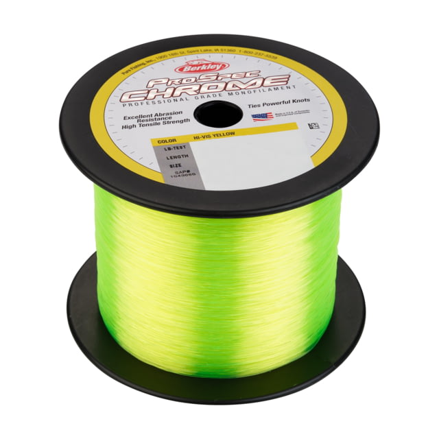 Berkley ProSpec Chrome Monofilament Line 0.016in/0.40mm 16lb/7.2kg 1000yd/914m Hi-Vis Yellow
