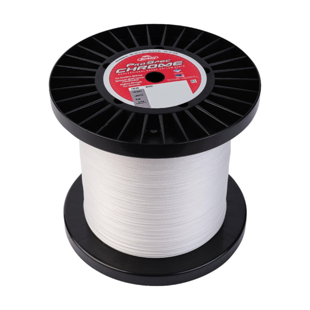 Berkley Berkley ProSpec Chrome Premium Hollow Braid Superline 0.045in/1.14mm 200lb/90.7kg 1500yd/1371m Cabo White 0.045 in/1.14 mm
