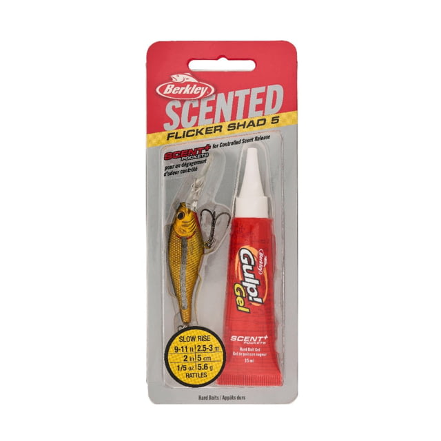 Berkley Berkley Scented Flicker Shad Hard Bait Crankbait Black Gold 5