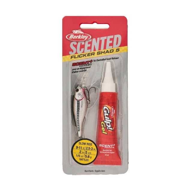 Berkley Berkley Scented Flicker Shad Hard Bait Crankbait Black Silver 5