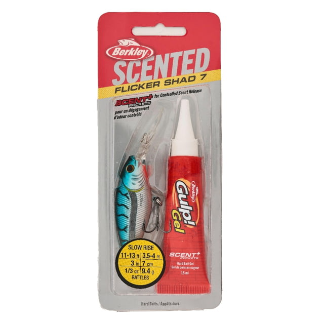 Berkley Berkley Scented Flicker Shad Hard Bait Crankbait Blue Tiger 7