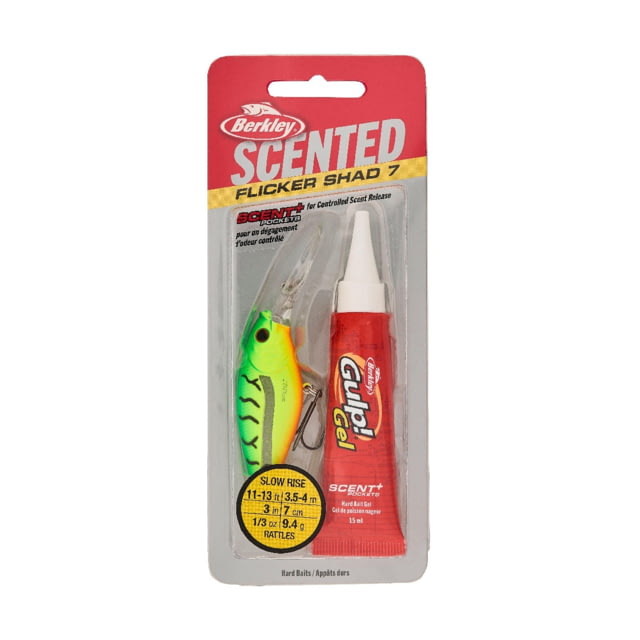Berkley Berkley Scented Flicker Shad Hard Bait Crankbait Firetiger 7