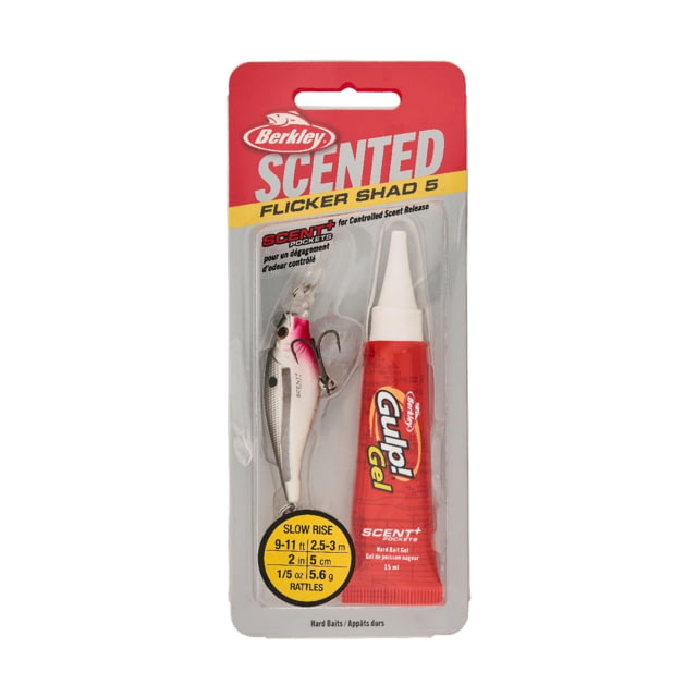 Berkley Berkley Scented Flicker Shad Hard Bait Crankbait Pearl White 5