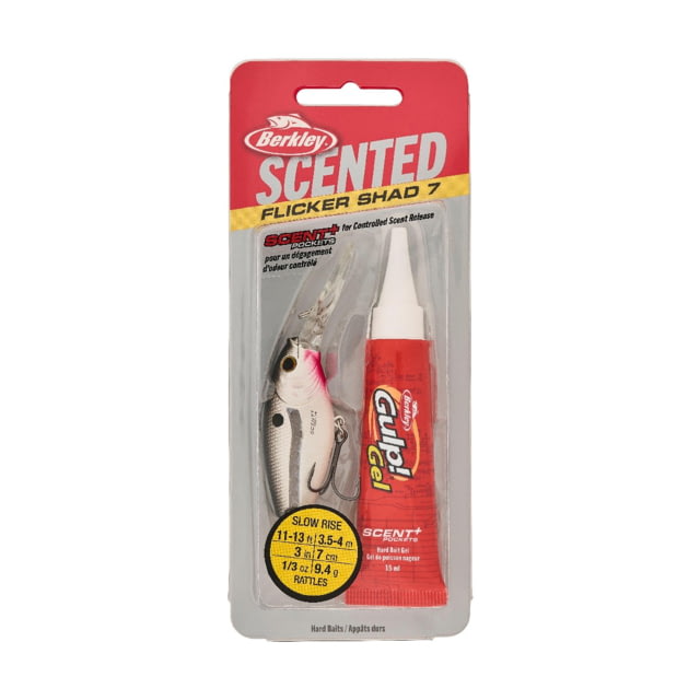 Berkley Berkley Scented Flicker Shad Hard Bait Crankbait Pearl White 7