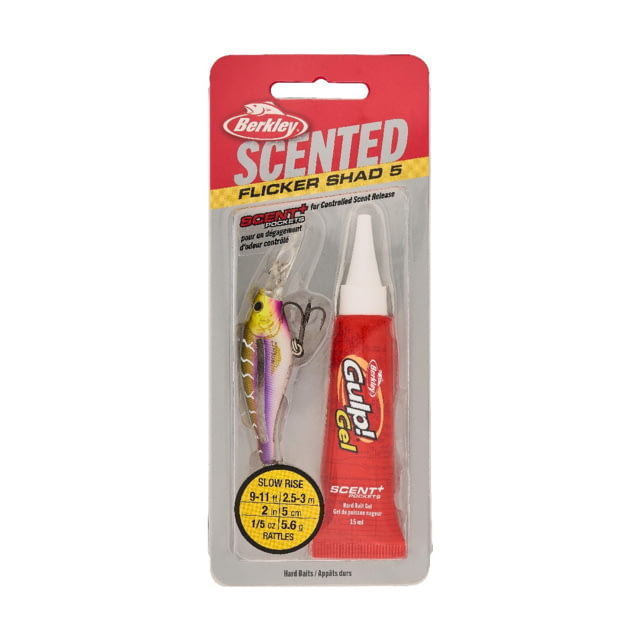Berkley Berkley Scented Flicker Shad Hard Bait Crankbait Purple Tiger 5
