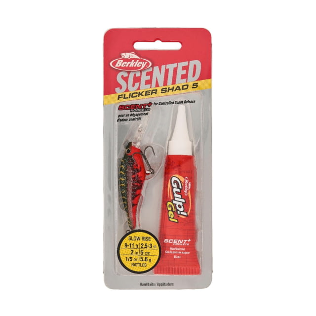 Berkley Berkley Scented Flicker Shad Hard Bait Crankbait Red Tiger 5