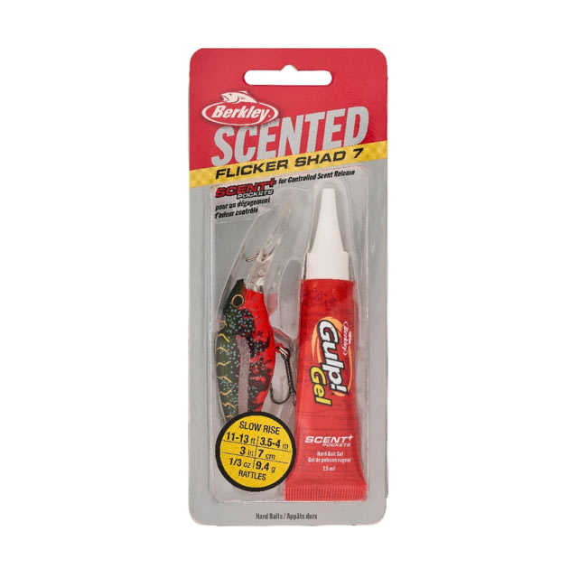 Berkley Berkley Scented Flicker Shad Hard Bait Crankbait Red Tiger 7