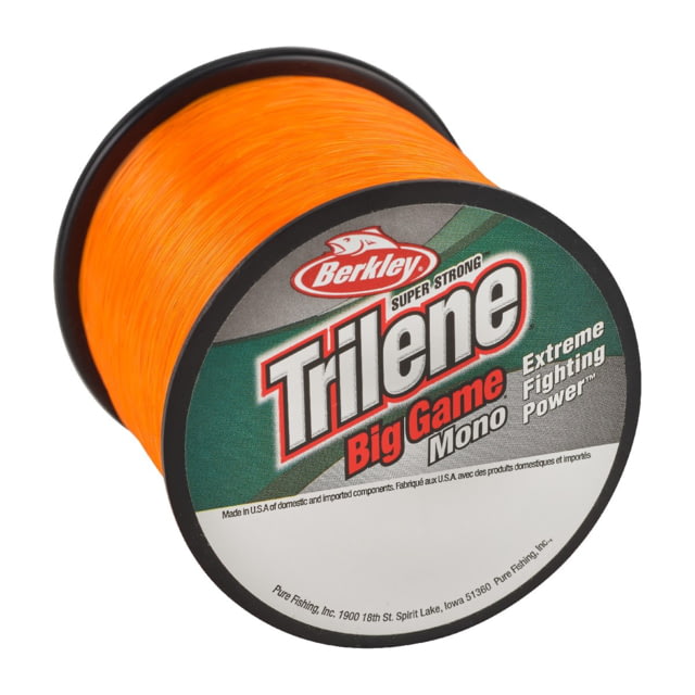 Berkley Berkley Trilene Big Game Mono 12lb 1175yd Quarter Spool Blaze Orange 0.014 in/0.35 mm
