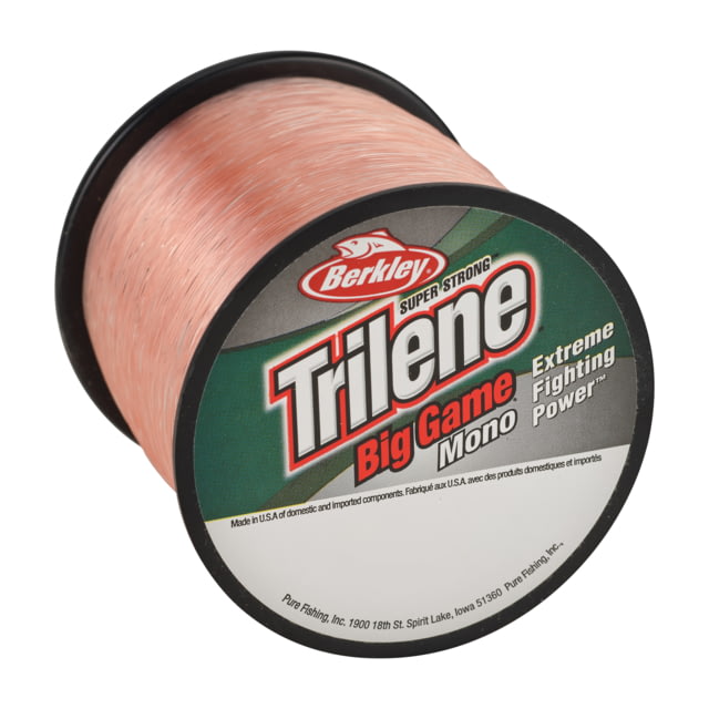 Berkley Trilene Big Game Mono 12lb 1175yd Quarter Spool Pink Coral