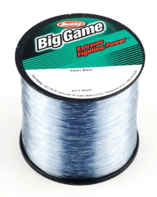 Berkley Trilene Big Game Mono 12lb 1175yd Quarter Spool Steel Blue