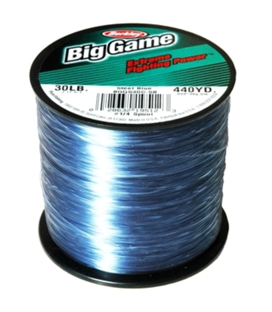 Berkley Trilene Big Game Mono 30lb 440yd Quarter Spool Steel Blue