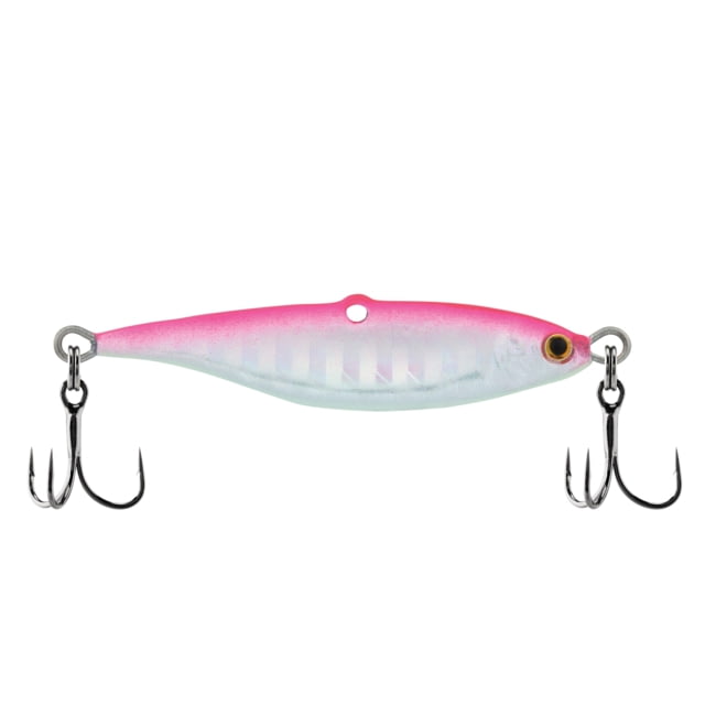 Berkley Vibrato Saltwater Hard Bait Metal Jig 007 1/4 oz 1 3/4in / 4cm Hook Size 8 2 Hooks Pinkescent