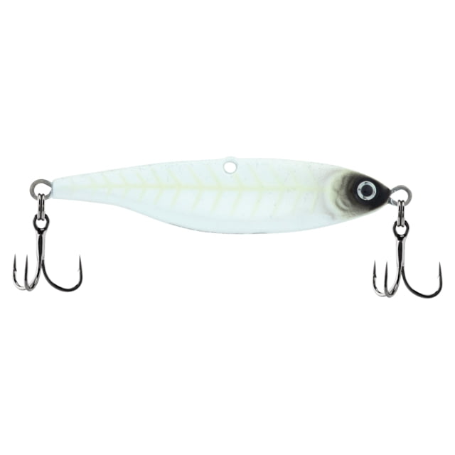 Berkley Vibrato Saltwater Hard Bait Metal Jig 010 3/8 oz 2in / 5cm Hook Size 8 2 Hooks Ghostescent