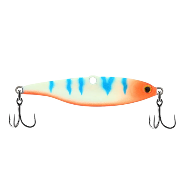 Berkley Vibrato Saltwater Hard Bait Metal Jig 014 1/2 oz 2 1/4in / 6cm Hook Size 10 2 Hooks Blue Glow Tiger