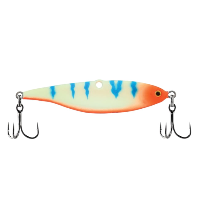 Berkley Vibrato Saltwater Hard Bait Metal Jig 021 3/4 oz 2 1/2in / 6cm Hook Size 8 2 Hooks Blue Glow Tiger