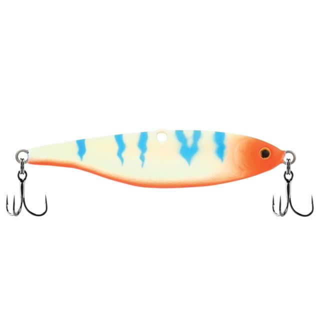Berkley Vibrato Saltwater Hard Bait Metal Jig 028 1 oz 2 5/8in / 7cm Hook Size 6 2 Hooks Blue Glow Tiger