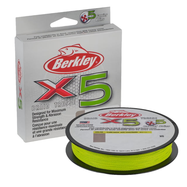 Berkley Berkley x5 Braid 6lb 328yd Flame Green 0.012 in/0.30 mm