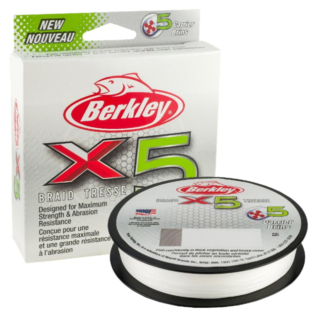 Berkley Berkley x5 Braid Superline 0.30mm class/0.012in class 50lb test/69 lbC/31.5kg 328yd/300m 14lb Crystal X5B33050-CY Crystal 0.012 in/0.30 mm