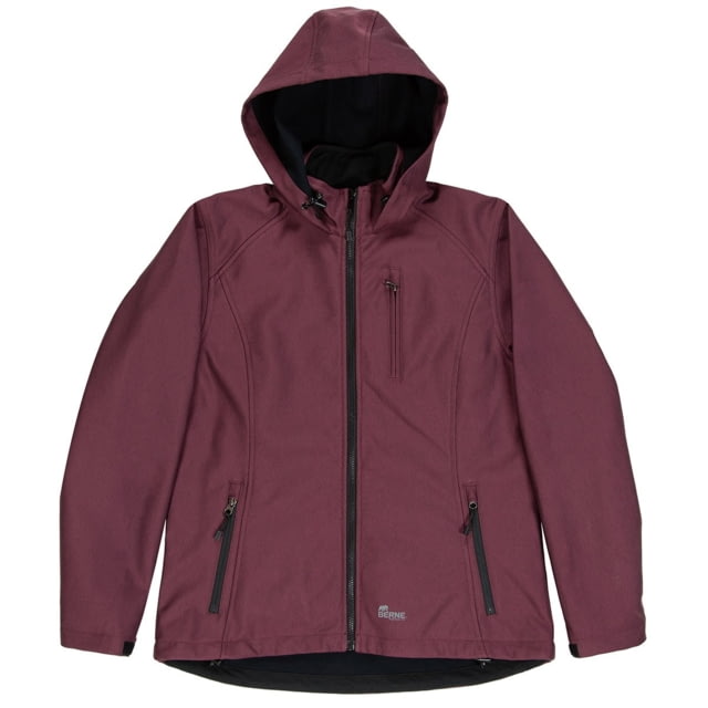 Berne Eiger Hooded Softshell - Women's Maroon Extra Large