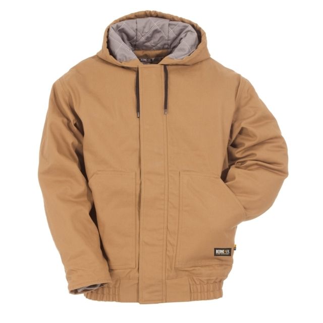 Berne FR Hooded Jacket - Men's Brown Duck 2XL Regular